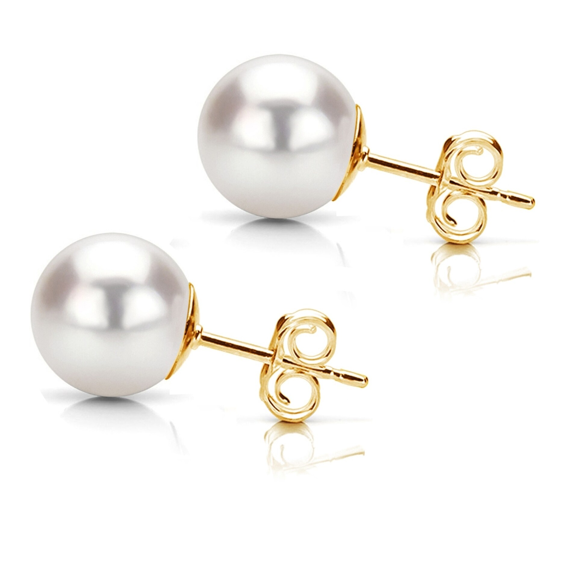 pearl circle earrings