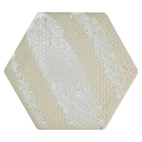 Shop Somertile 5 875x6 75 Inch Botnen Hex Decor Trium Porcelain
