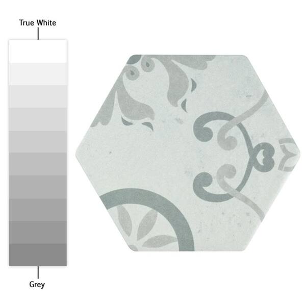 Shop Somertile 5 875x6 75 Inch Botnen Hex Decor Trium Porcelain