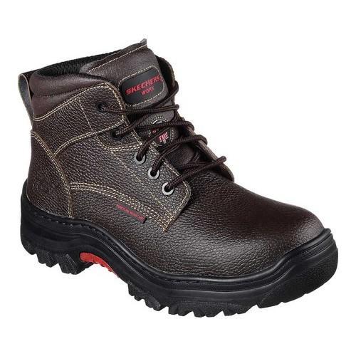 Men's Skechers Work Burgin Tarlac Steel Toe Boot Brown