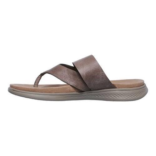 skechers on the go luxe leather thong sandals