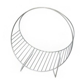 Sagebrook Home ROUND SILVER METAL MAGAZINE RACK - Bed Bath & Beyond ...