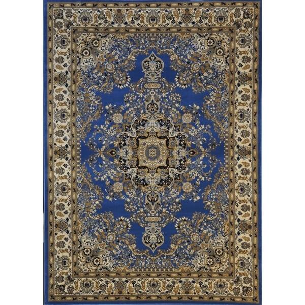 Traditional Blue Rugs Rug Tycoon Oriental Traditional Blue Rug - 2'7