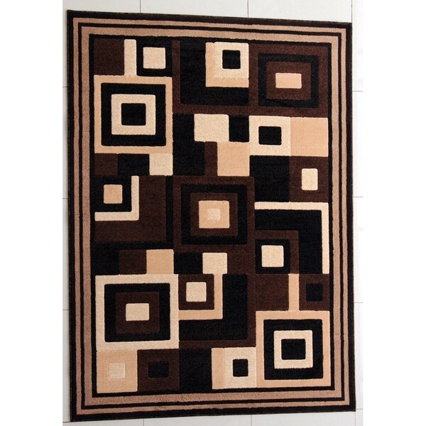 Rug Tycoon Abstract Modern Contemporary Black Rug - 2'0"x7'2"rectangular runner