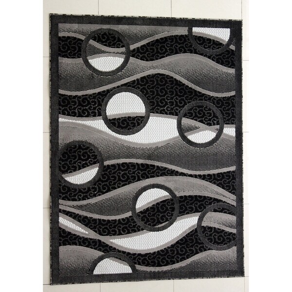Rug Tycoon Abstract Modern Contemporary Grey Rug - 2'0"x7'2"rectangular runner