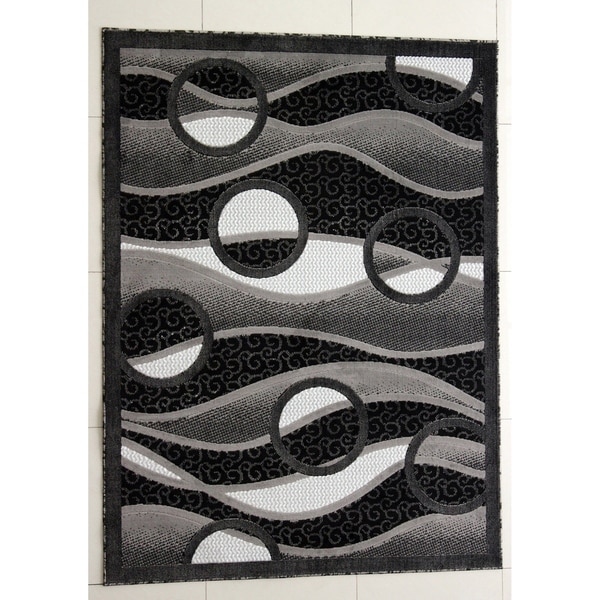 Rug Tycoon Abstract Modern Contemporary Grey Rug - 7'11"x9'10"rectangular