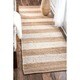 preview thumbnail 4 of 25, nuLOOM Handmade Flatweave Jute Striped Area Rug