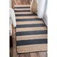 preview thumbnail 3 of 25, nuLOOM Handmade Flatweave Jute Striped Area Rug