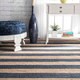 preview thumbnail 11 of 25, nuLOOM Handmade Flatweave Jute Striped Area Rug