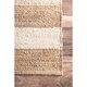 preview thumbnail 12 of 25, nuLOOM Handmade Flatweave Jute Striped Area Rug