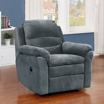 Copper Grove Dark Grey Polyester Power Recliner