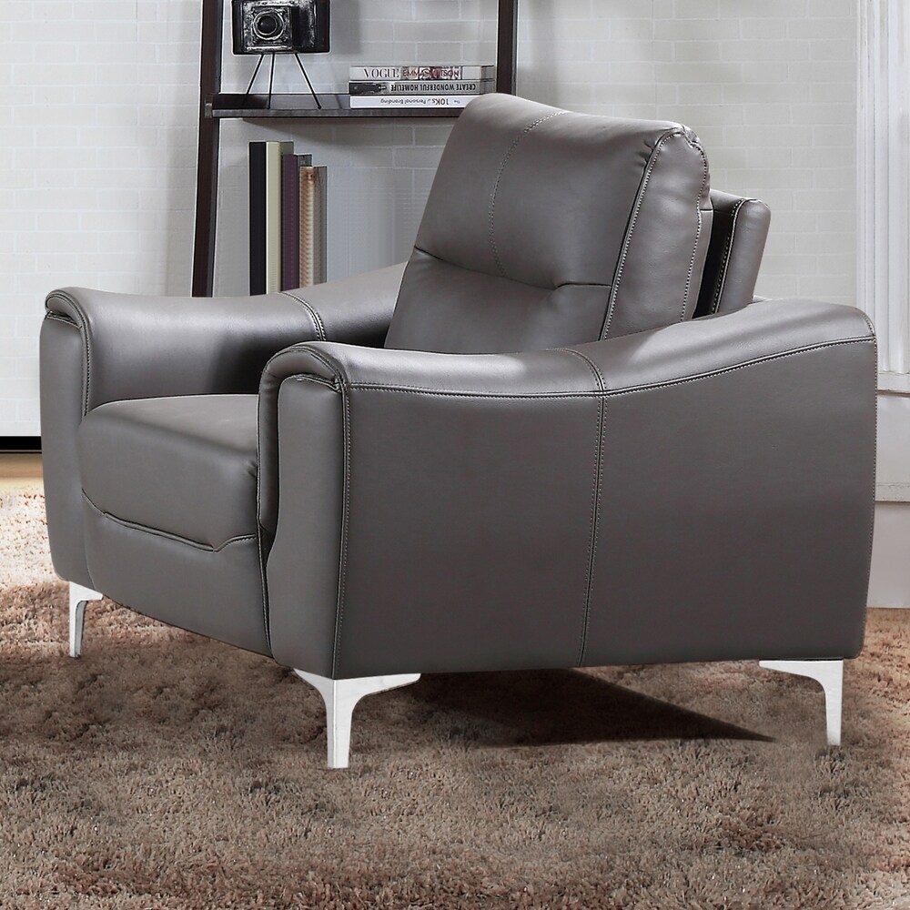 strick & bolton berman black lounge chair and ottoman