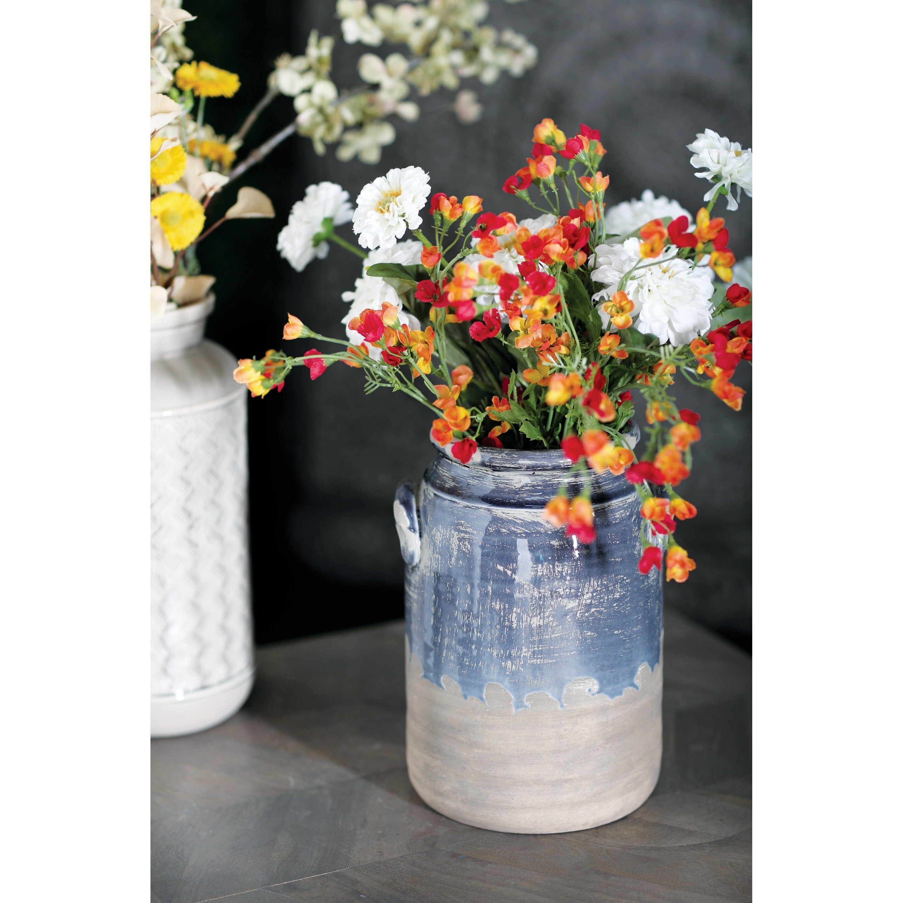 Jartop Grey Glass Vase Rustic 