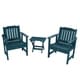 preview thumbnail 4 of 22, HIGHWOOD Garden Chairs and Folding Side Table (3-piece Set) Nantucket Blue