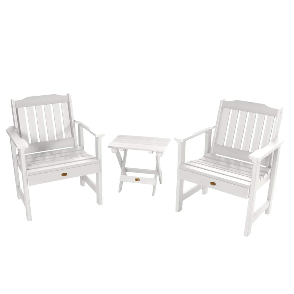 HIGHWOOD Garden Chairs and Folding Side Table (3-piece Set)