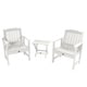 preview thumbnail 12 of 22, HIGHWOOD Garden Chairs and Folding Side Table (3-piece Set) White