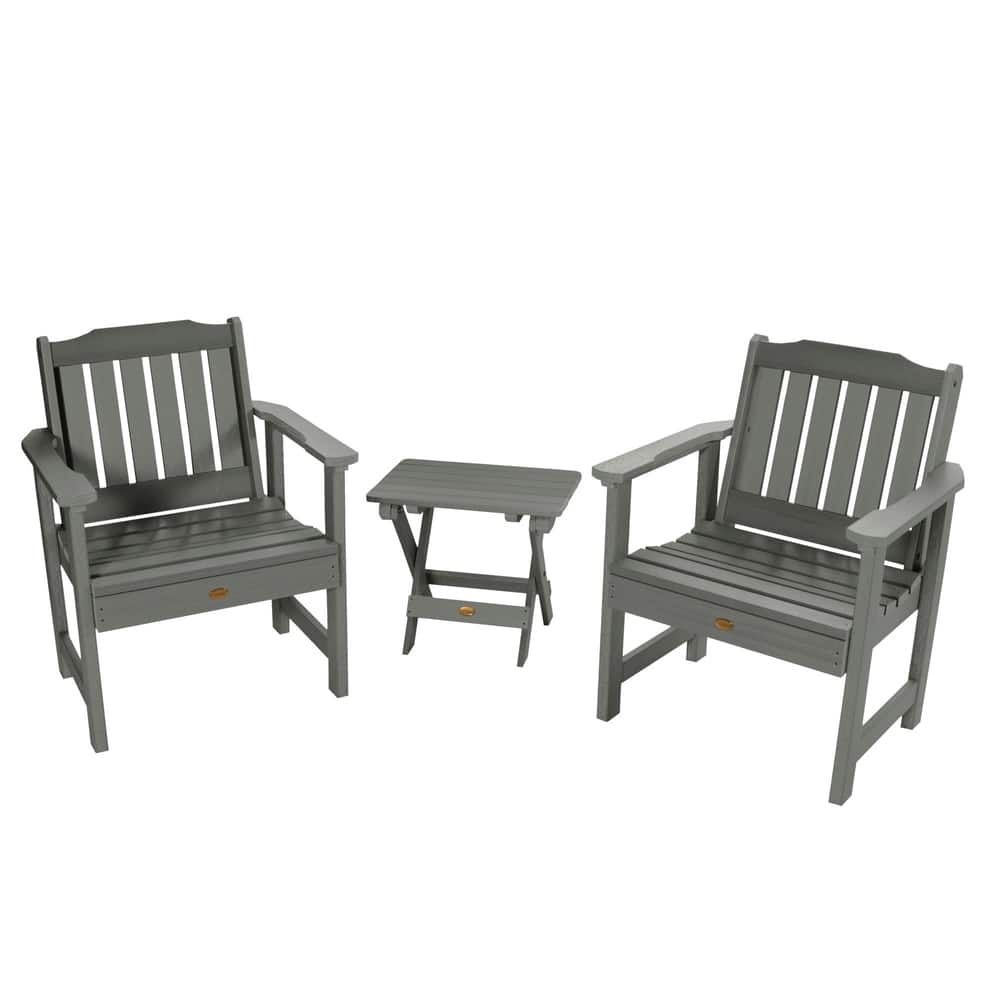 HIGHWOOD Garden Chairs and Folding Side Table (3-piece Set)