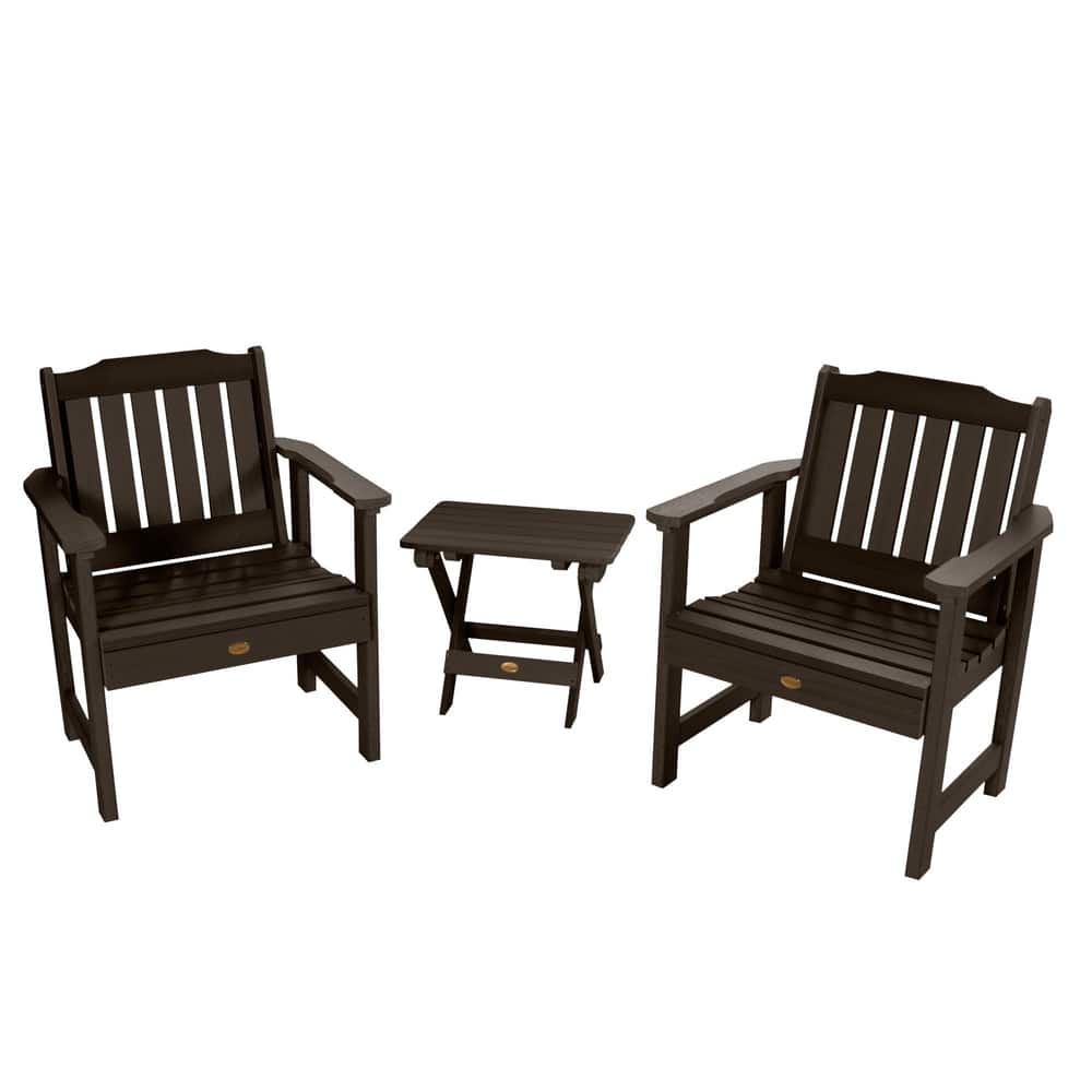 HIGHWOOD Garden Chairs and Folding Side Table (3-piece Set)