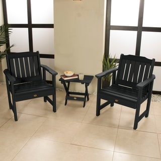HIGHWOOD Garden Chairs and Folding Side Table (3-piece Set)