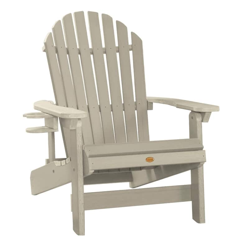 Mandalay Folding/ Reclining Outdoor Chair and Cupholder - Whitewash