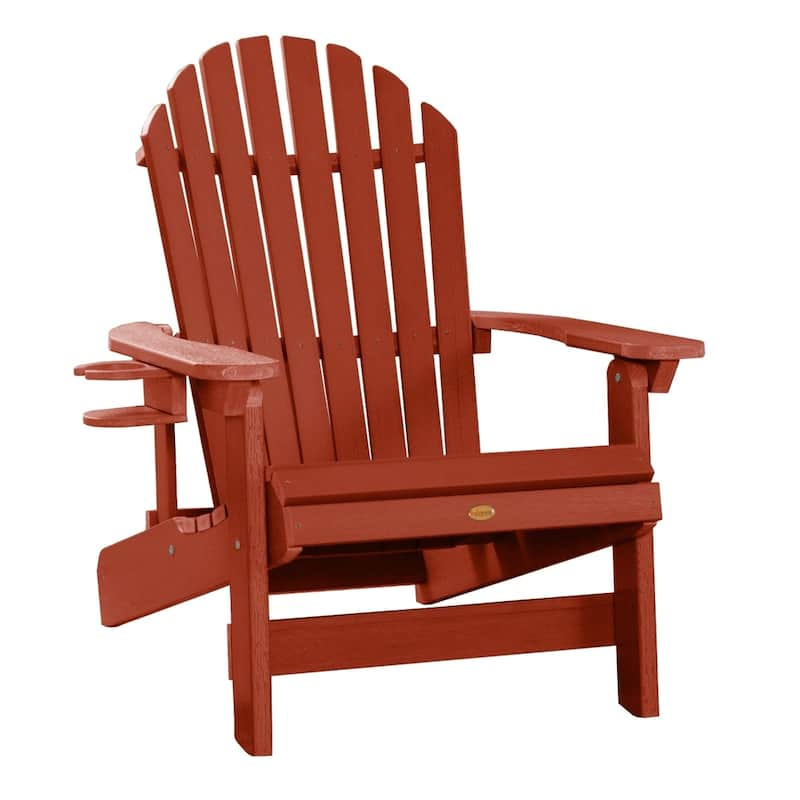 Mandalay Folding/ Reclining Outdoor Chair and Cupholder - Rustic Red