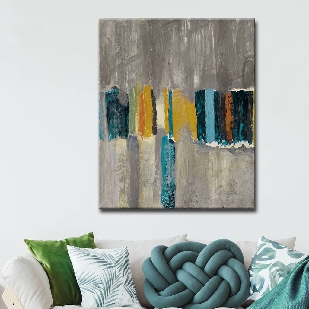 Carson Carrington Smash VII' Oversized Grey Canvas Wall Art