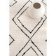 preview thumbnail 6 of 14, Nuloom Handmade Moroccan Diamond Trellis Wool Natural Rug