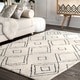 preview thumbnail 1 of 14, Nuloom Handmade Moroccan Diamond Trellis Wool Natural Rug