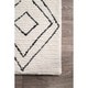 preview thumbnail 7 of 14, Nuloom Handmade Moroccan Diamond Trellis Wool Natural Rug
