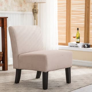 Porch & Den Lamar Fabric, Wood Armless Slipper Chair