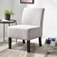 Porch & Den Lamar Fabric, Wood Armless Slipper Chair - Thumbnail 8