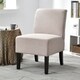 Porch & Den Lamar Fabric, Wood Armless Slipper Chair - Thumbnail 17
