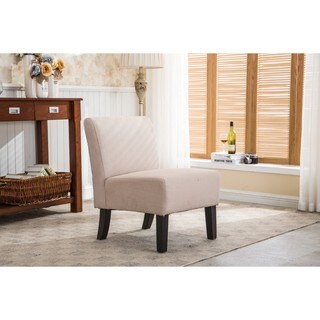 Porch & Den Lamar Fabric, Wood Armless Slipper Chair