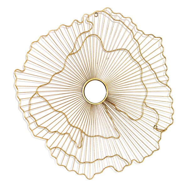 Rachel Goldtone Metal Wall Mirror - GOLD