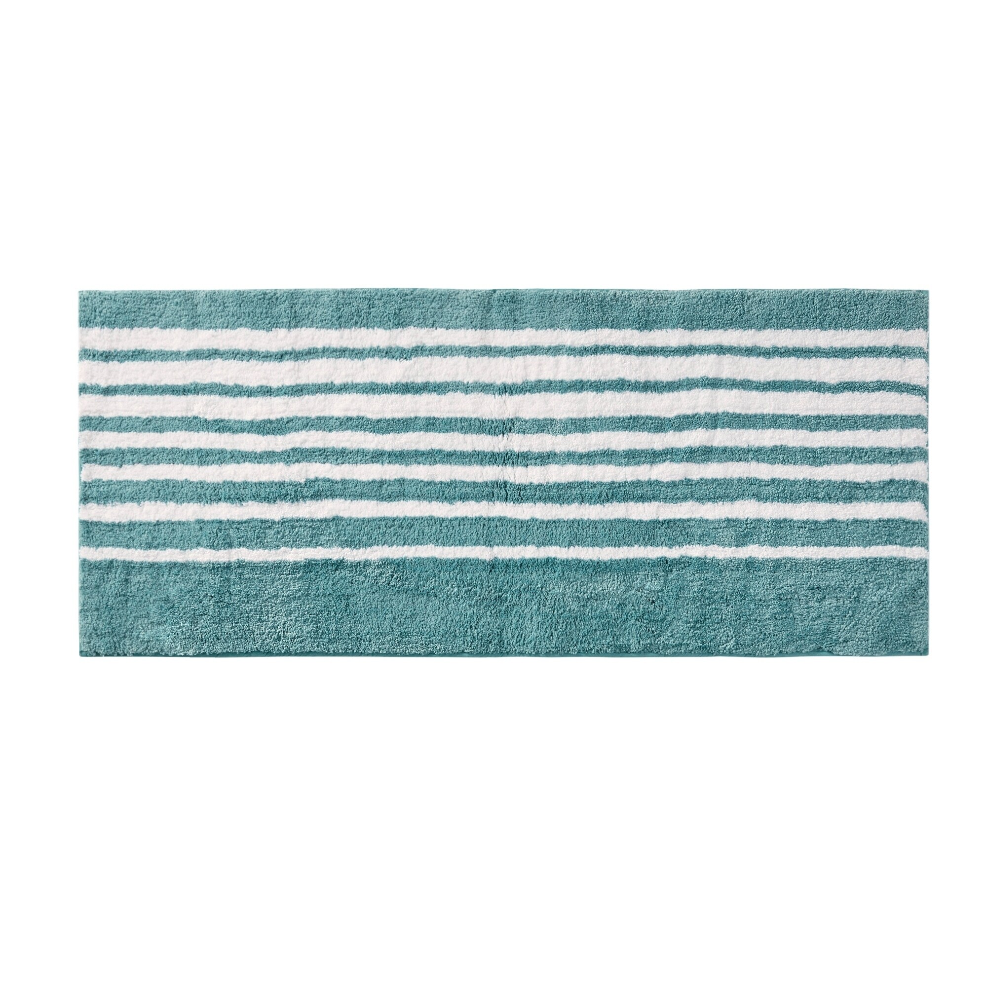 Shop Reversible High Pile Tufted Microfiber Bath Rug Aqua