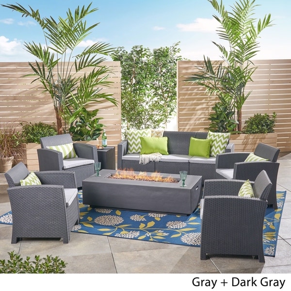 Noble house patio discount furniture with fire pit