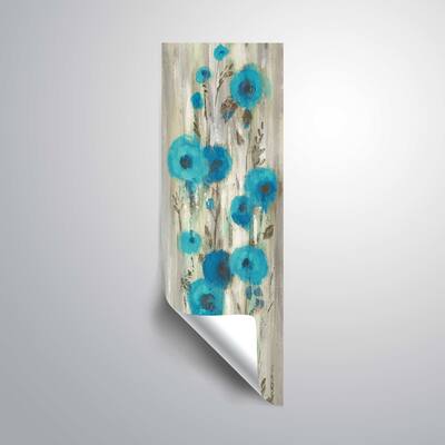 ArtWall's Roadside Flowers II Blue Removable Wall Art Mural