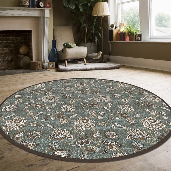 Plaza Floral Area Rug - 7'10" Round