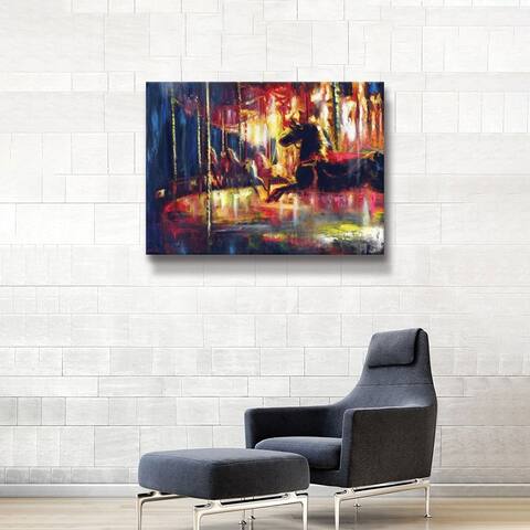 ArtWall's I Like a Horse on a Carousel Gallery Wrapped Canvas