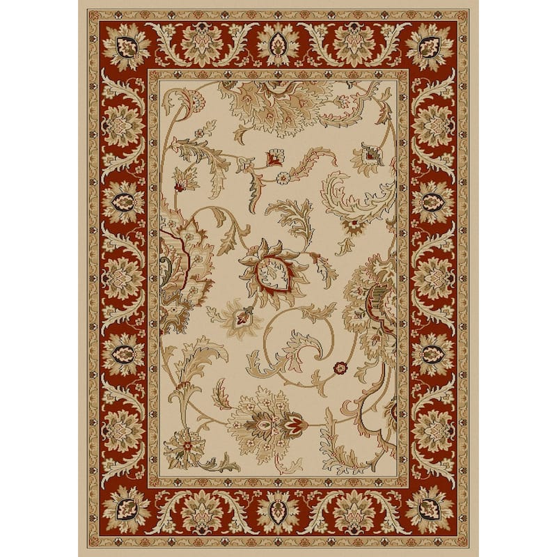 Admire Home Living Amalfi Traditional Floral Scroll Pattern Area Rug