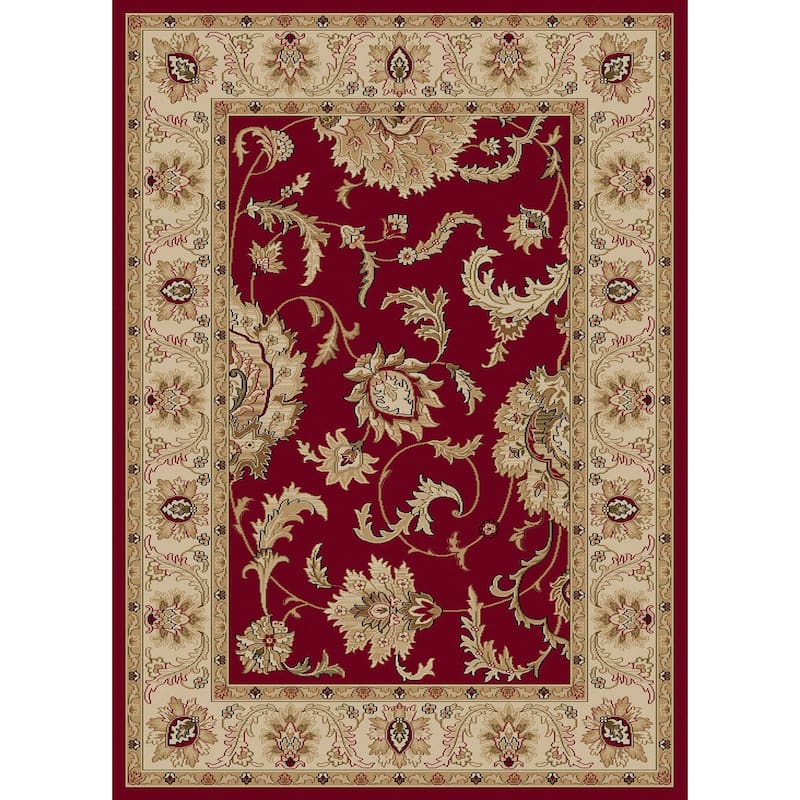 Admire Home Living Amalfi Traditional Floral Scroll Pattern Area Rug
