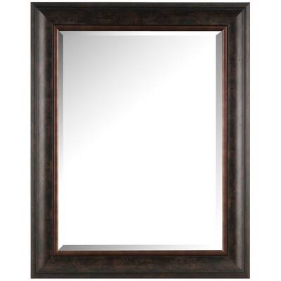 24 x 30 Inch Bathroom Vanity Wall Mirror Brown Bronze Finish