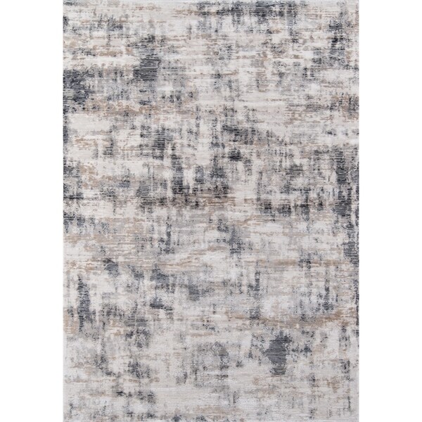 Momeni Cannes Machine Made Tencel Grey Area Rug - 7'10" x 11'2"