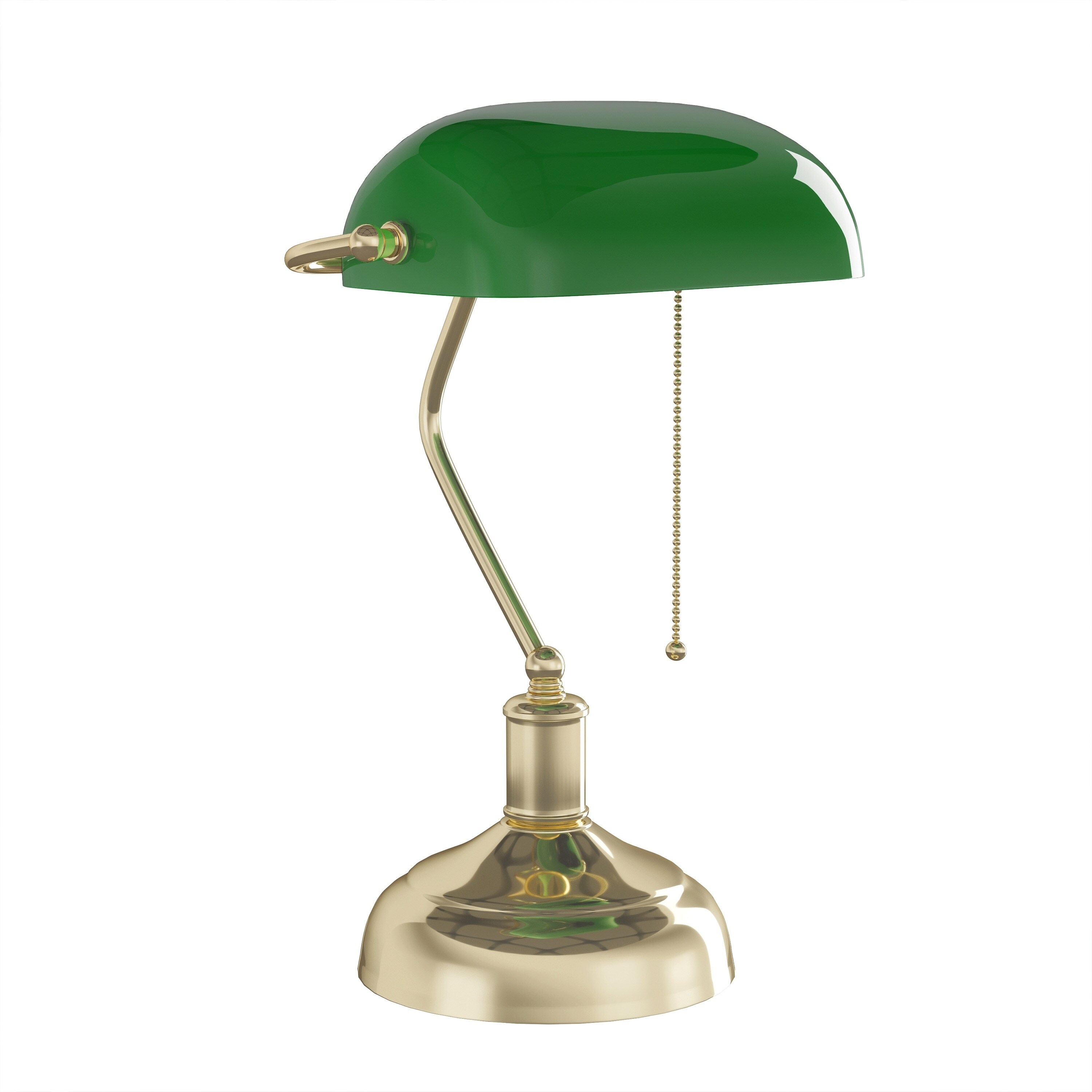 genuine antique bankers lamp