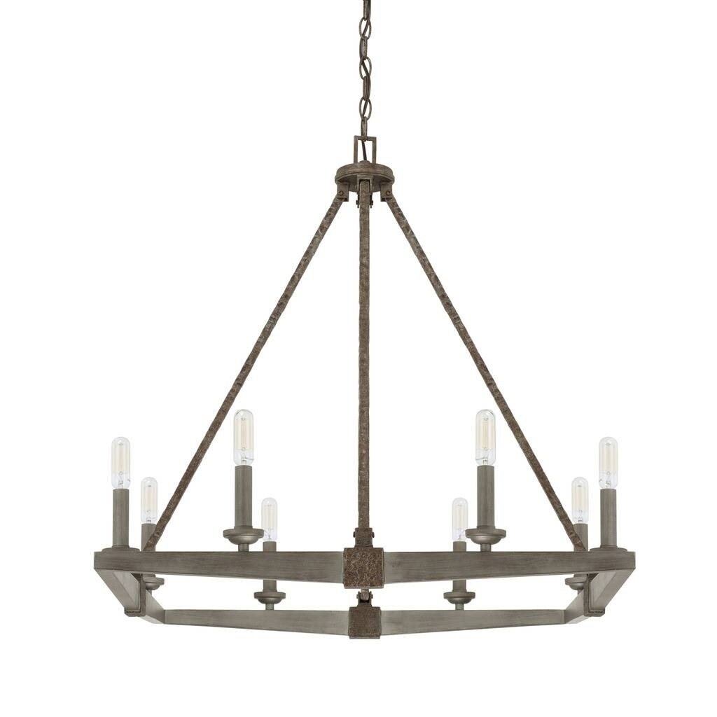 Zac 8-light Urban Grey Chandelier - Chandeliers For Bedrooms by Overstock.com