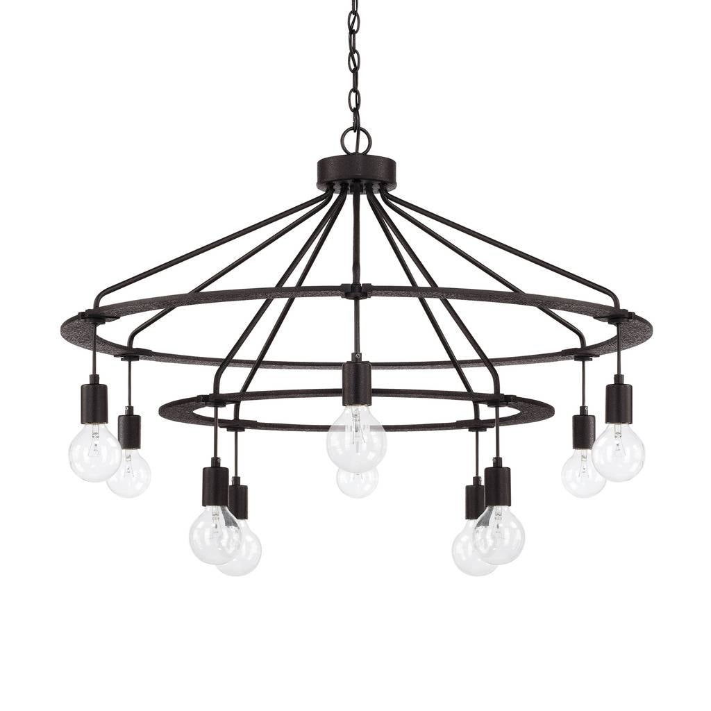 10-light Black Iron Chandelier - Chandeliers For Bedrooms by Overstock.com