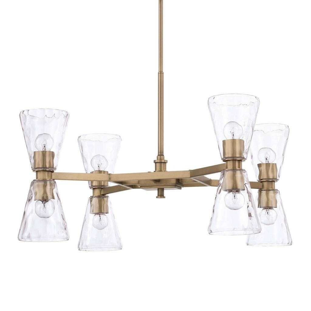 Lyra 8-light Aged Brass Chandelier - Aged Brass - Chandeliers For Bedrooms by Overstock.com