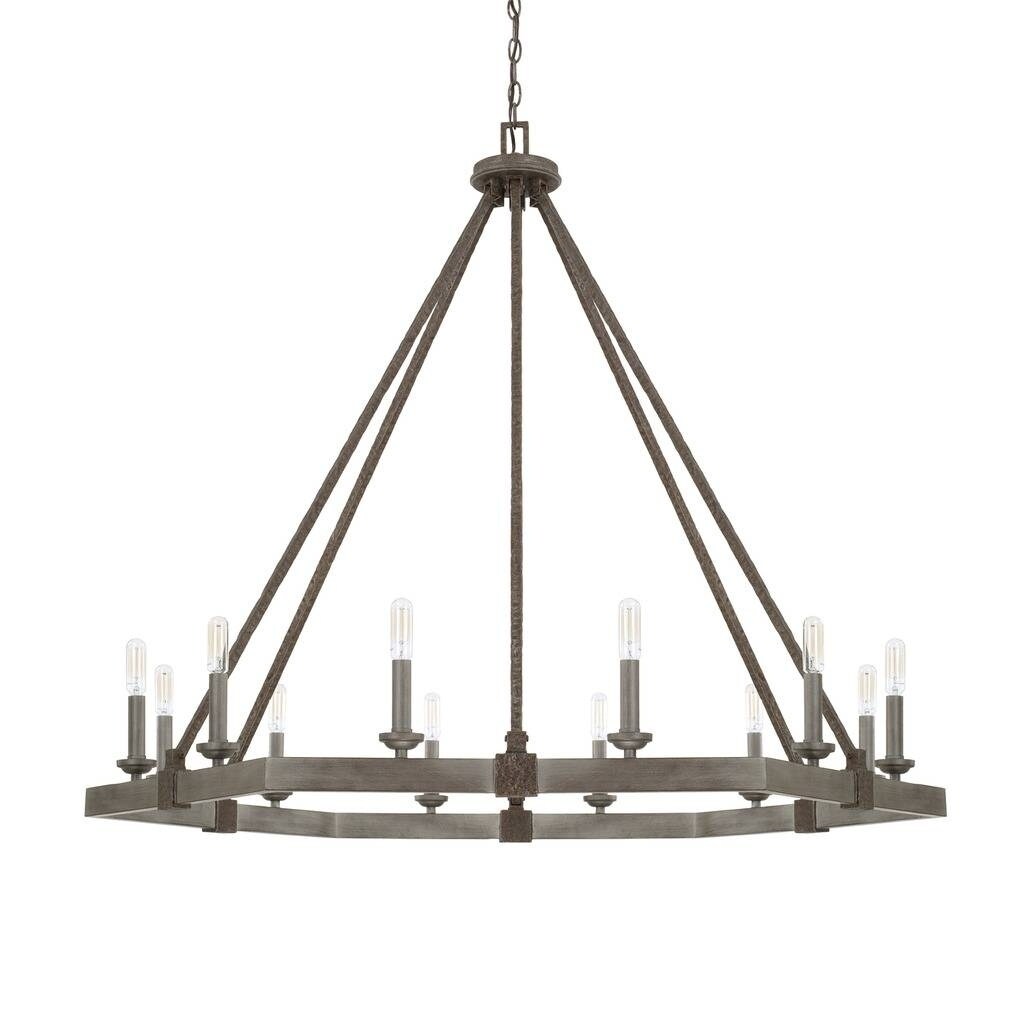 Zac 12-light Urban Grey Chandelier - Chandeliers For Bedrooms by Overstock.com