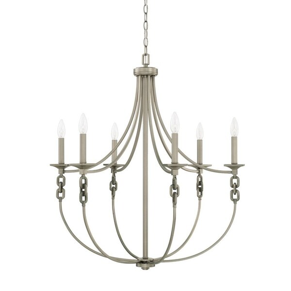 Wallace 6-light Antique Nickel Chandelier Antique Nickel Overstock