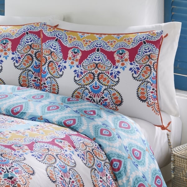 Boho Boutique Gypsy Rose 3 Piece Reversible Comforter Set Overstock 22804670